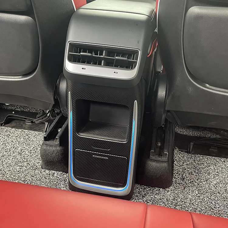 Car Arm Center Console Storage Box Central Universal Armrest Box for Tesla view 5