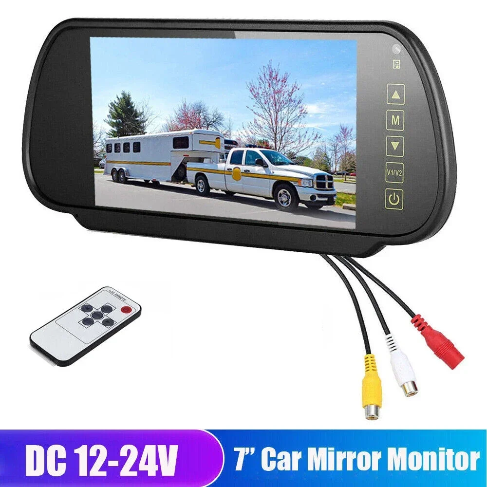 

QueenDer Flush Mount Backup Camera 4.3" 5''7''Mirror Monitor Car Rear View Reverse Night Vision