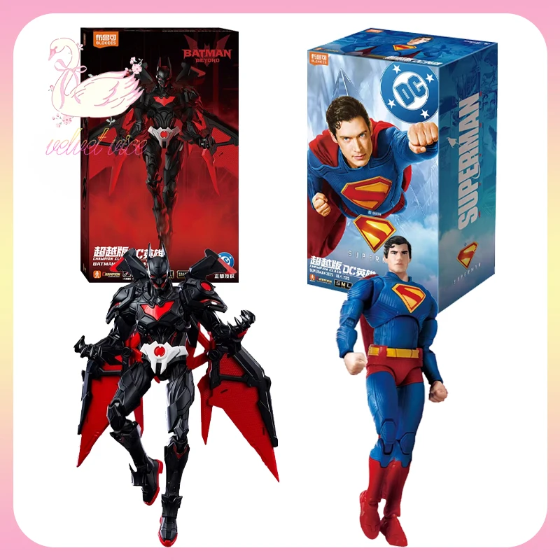 

Original Blokees Dc Hero Champion Class Series Superman 2025 Batman Beyond Action Figures Ornaments Collect Toys Boys Gifts