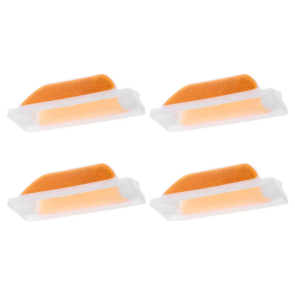 

4Pcs Pavement Markers Reflective Road Delineators for Highway Guardrail Driveway Safety Visibility Enhancement