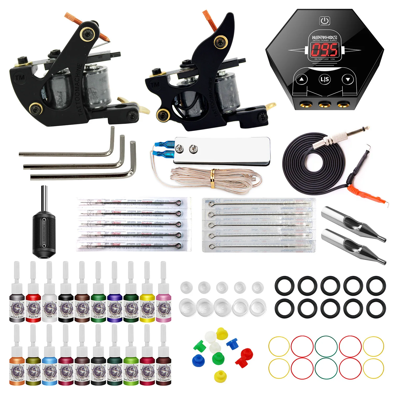 

Professional Tattoo Kit Worm Coil Full Set of Tattoo Machine Set Ink Pigment Tattoo Needle Tattoo Accessories Tool