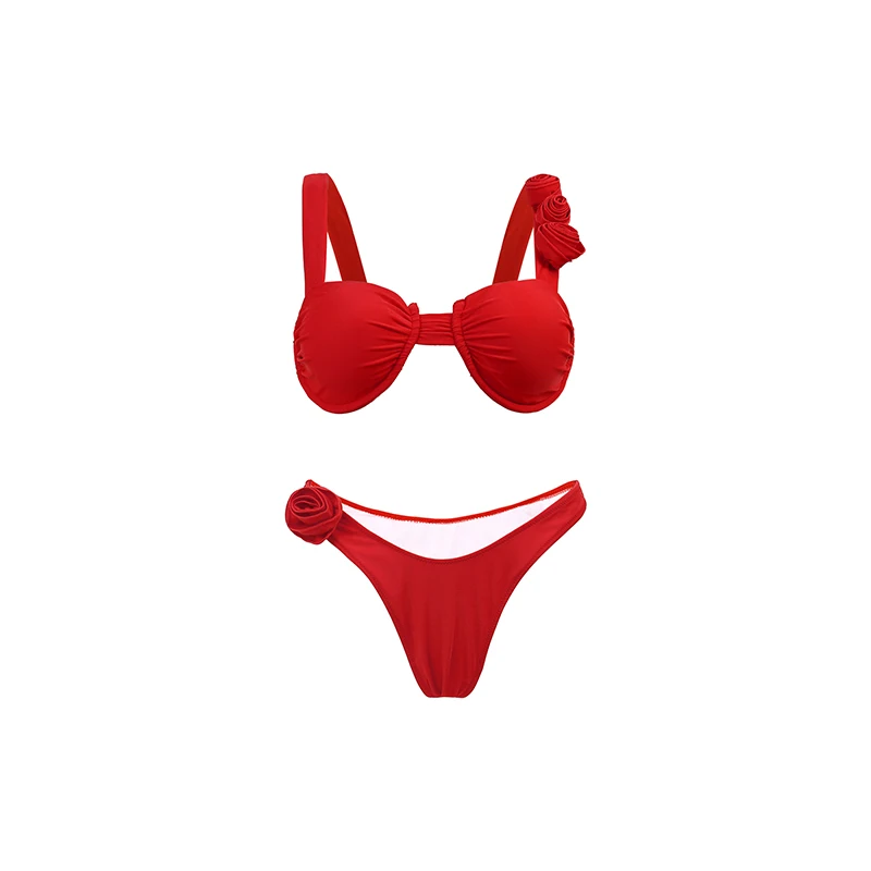 Imagem -05 - Maiô Retrô de Peça Única Feminino Bodysuit Feminino de Flor Maiô Brasileiro Moda Praia Roupa de Banho com Saia Monokini 3d 2023