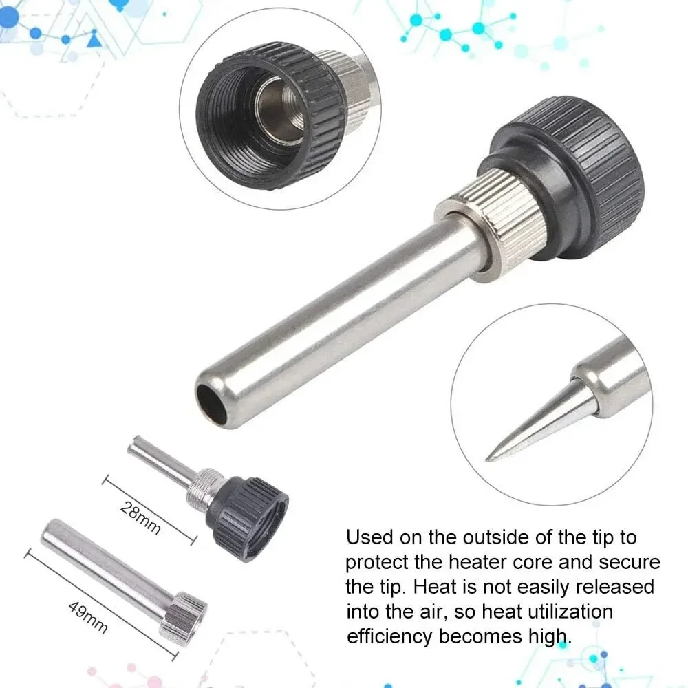 10 PCS 900M Lead-Free Soldering Iron Tips with Welding Sleeve - Replaceable Tips for Soldering Station