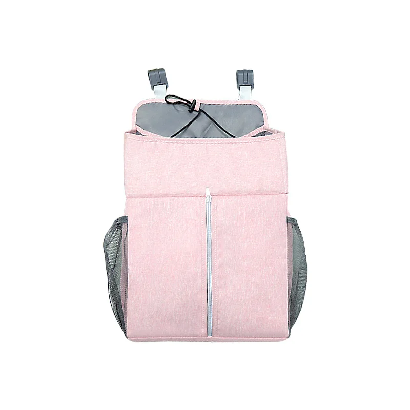 Baby Bed Hanging Storage Bag High-Capacity Waterproof Linen Fabric  Portable Crib Parts Crib Bedding Sets Accessories Nappy Bag