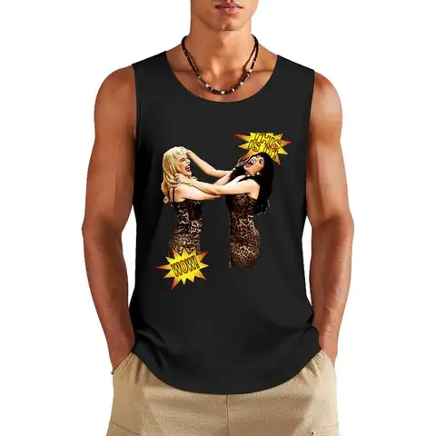 Kylie & Dannii Minogue - Pow Wow (This Is It) Tank Top Men's fitness t-shirt men gym clothing sleeveless vests gym shirt men