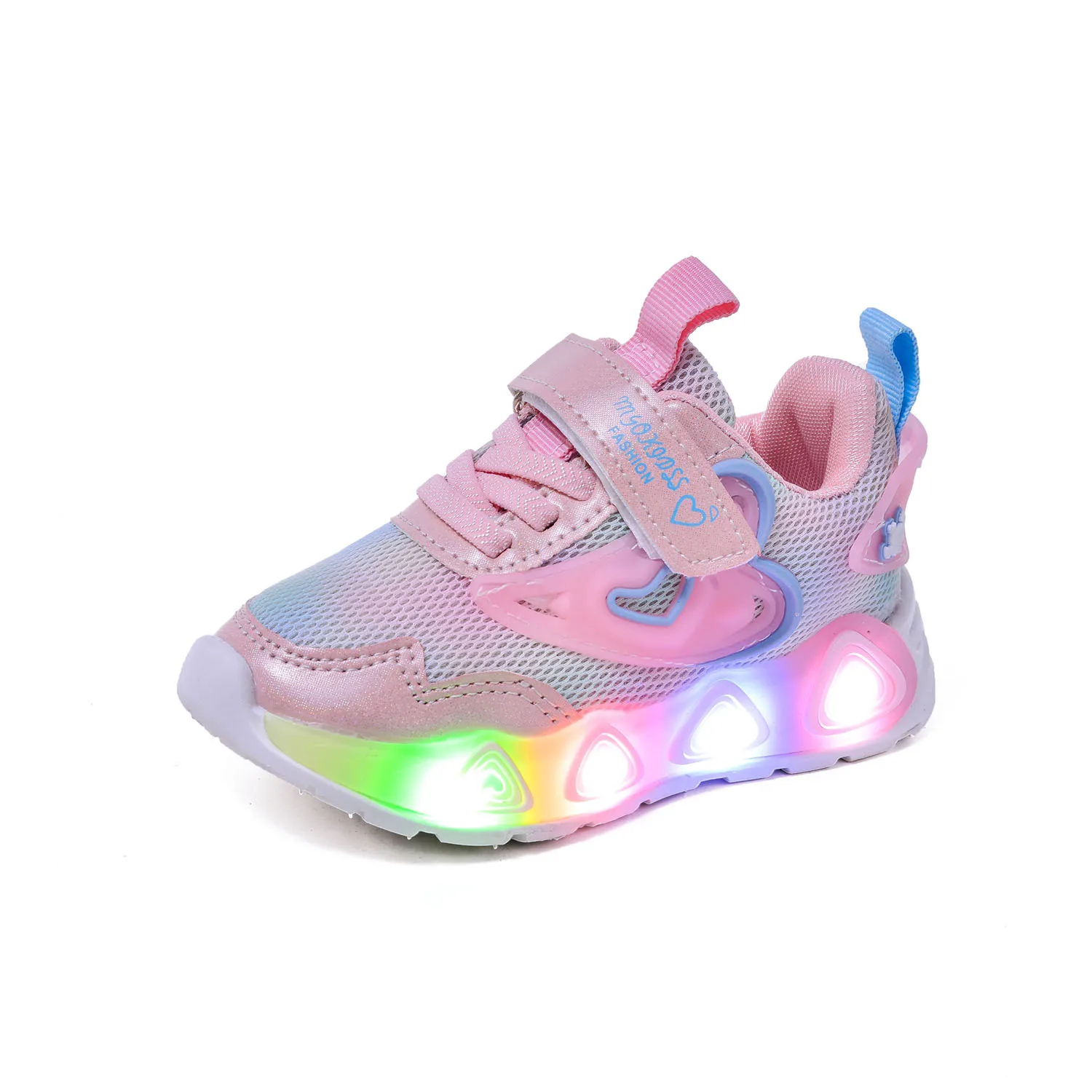 

2025 Spring New LED Light Up Sneakers for Girls Fashion Glowing Athletic Shoes Kids Toddler Sporty Casual Footwear
