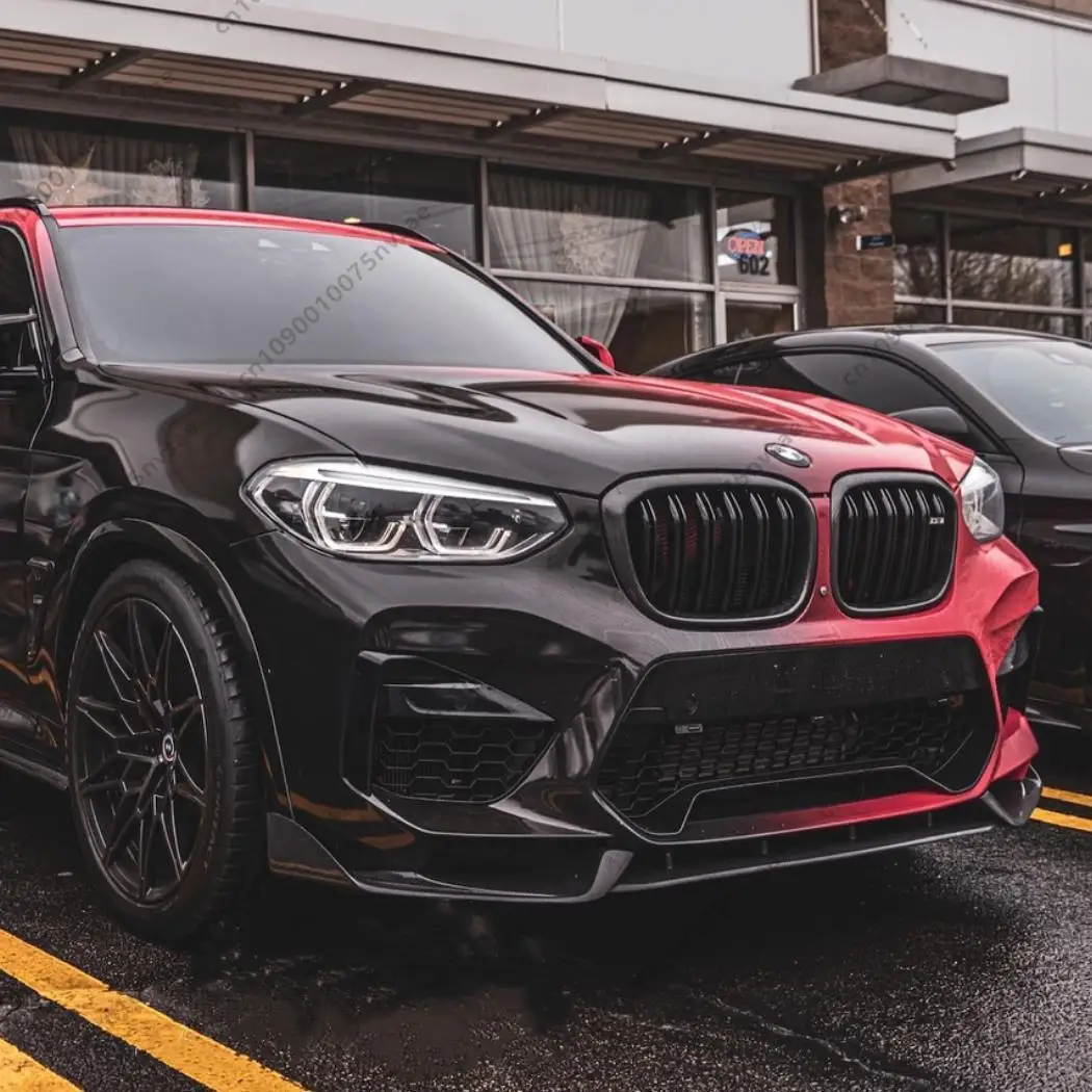 

Front Bumper Lip Spoiler For BMW X3 M F97 X4 M F98 Competition Facelift 2021 2022 2023 2024 Splitter Protective Body Kits Tuning