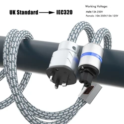 Hifi Monosaudio P902 5.5square EU/US/AU AC Power cord Cable With Rhodium Plated Plug Amplifier Filter Power Cable