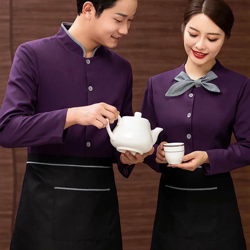 Chef แจ็คเก็ตอาหารร้านอาหารบริการโรงแรมครัว Workwear Unisex ทำอาหารเบเกอรี่เสื้อ Catering เชฟเสื้อผ้า Waiter Uniform