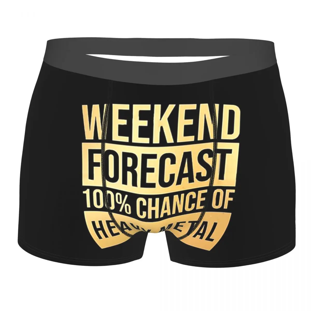 Heavy Metal Gift Heavy Metal Forecast In Gold Heavy Metal Rock Music Underpants Homme Panties Male Underwear Ventilate