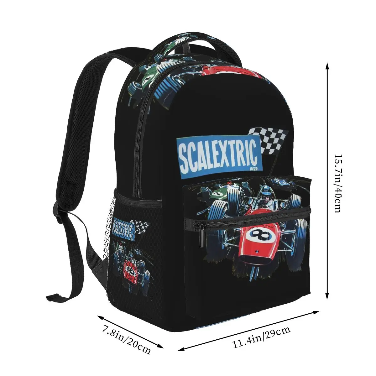 Scalextric Classic Backpacks Boys Girls Bookbag Students School Bags Cartoon Kids Rucksack Shoulder Bag Large Capacity