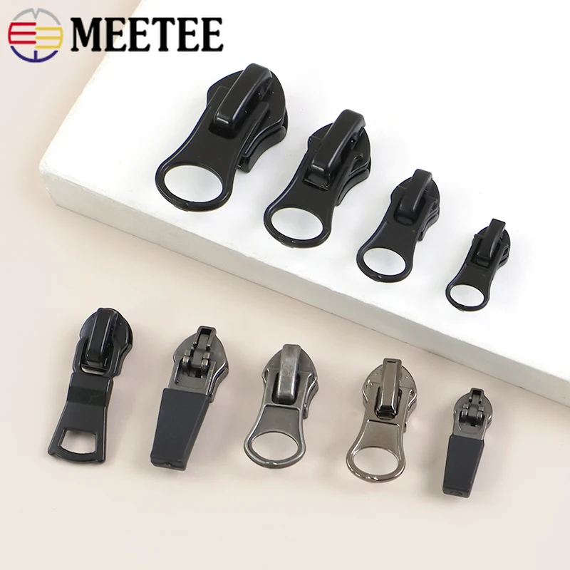 

20/50Pcs 3#5#8#10# Reverse Zipper Sliders For Nylon Zip Repair Clothes Waterproof Invisible Zippers Pull Zips Sewing Accessories