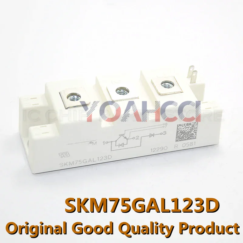 SKM75GAL123D (1piece) Free Shipping TRANSISTOR,IGBT POWER MODULE,INDEPENDENT,1.2kV ,Original In Stock