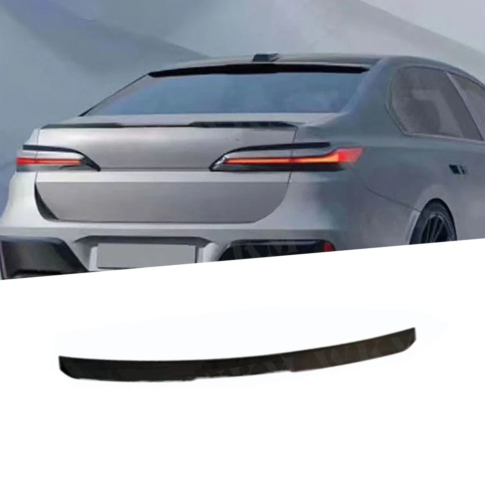 

ABS Black Rear Roof Spoiler Wing Rear Trunk Wing Spoiler Carbon Look Rear Roof Wing For BMW 7 Series G70 Sport 2023+