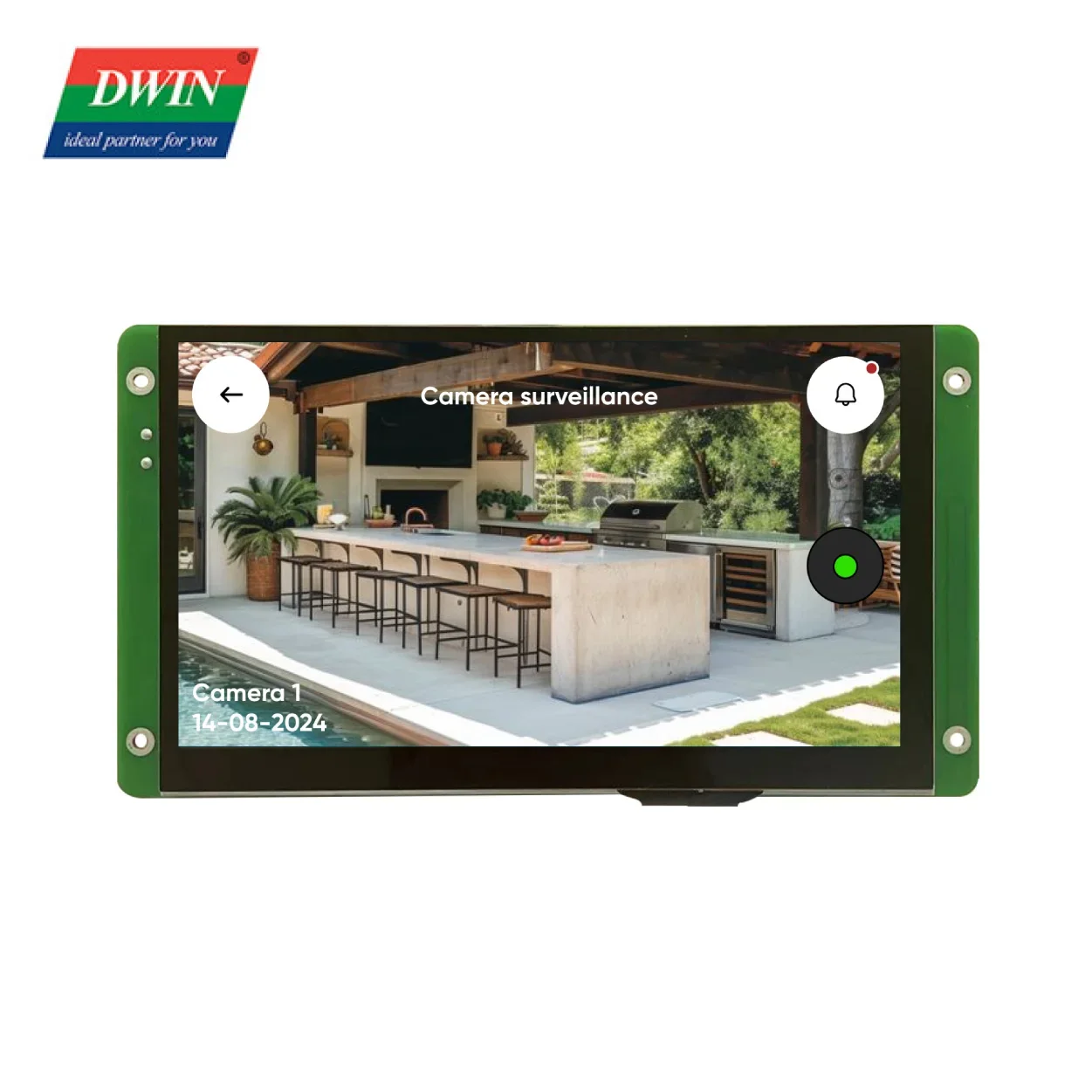 DWIN 7 Inch 800*480 TN TFT LCD Display 262K High Brightness FSK Bus Camera HMI Touch Screen