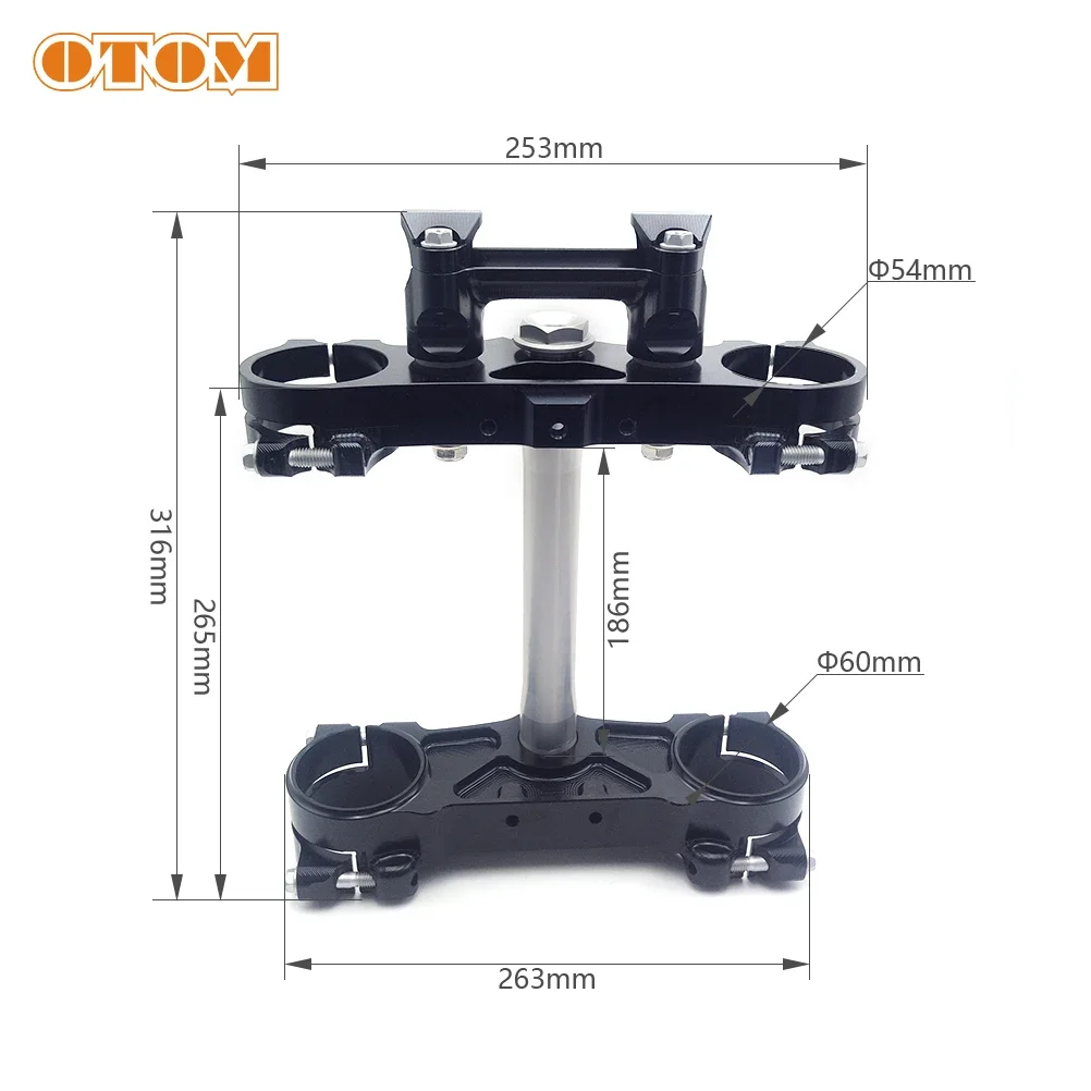 OTOM Motocross Front Fork 54mm Triple Tree Mount Clamp Bar Riser Steering Stem For KTM SXF XCFW EXC FC TC FX TE Motorcycle Bike