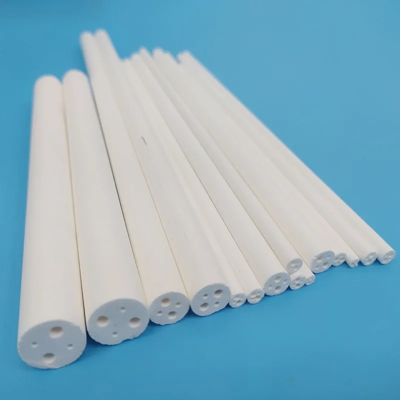 95 Alumina Ceramic Tube High Temperature Insulation 2 Holes OD 1-8mm Non-standard Custom Processing