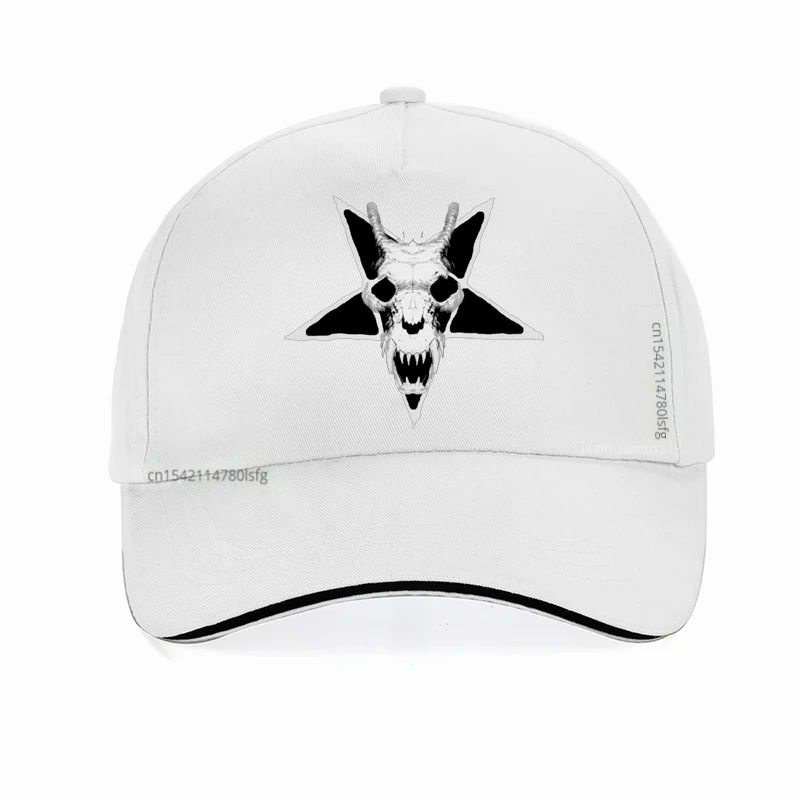 Hail Satan Baphomet With Satanic Crosses Baseball Cap Casual Gothic Demon Devil  Abigor Dad hat Fashion Cool Abarth Hats