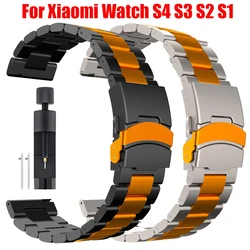 Luxury Stainless Steel Strap For Xiaomi Watch S4 S3 S2 S1 Pro Mi Watch Color Color 2 Metal Band Bracelet For Xiaomi Watch 2 Pro