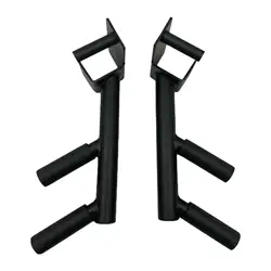 2x Fitness Dips Bars Attachments Exercise Grips Handles for 75mm Square Tube Home Gym Equipment Versatile for Squat Rack