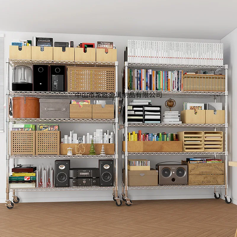 Garage basement utility rack storage, light wire mesh storage rack, warehouse multi-layer storage