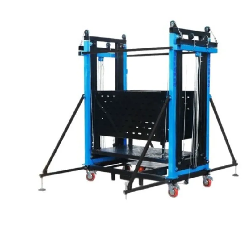 경량 알루미늄 휴대용 비계 리프트 500KG 용량 텔레스코픽 디자인 실내 장식 작업용
