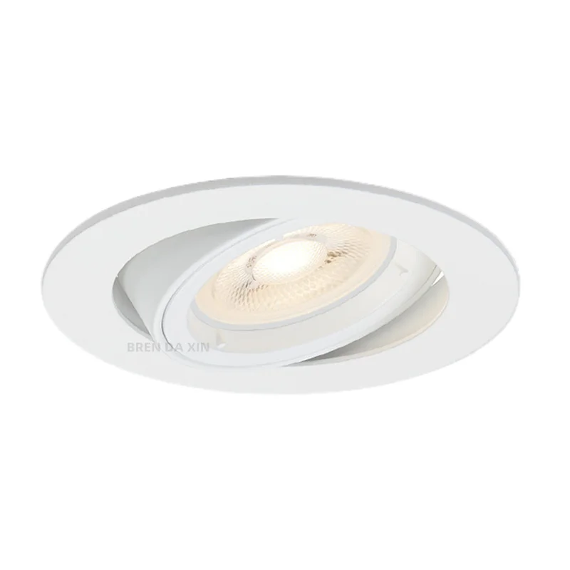 Soporte de punto de luz Led ajustable Universal GU10 GU16, marco de luz halógena negra/blanca, soporte de lámpara E27, soporte de luz descendente