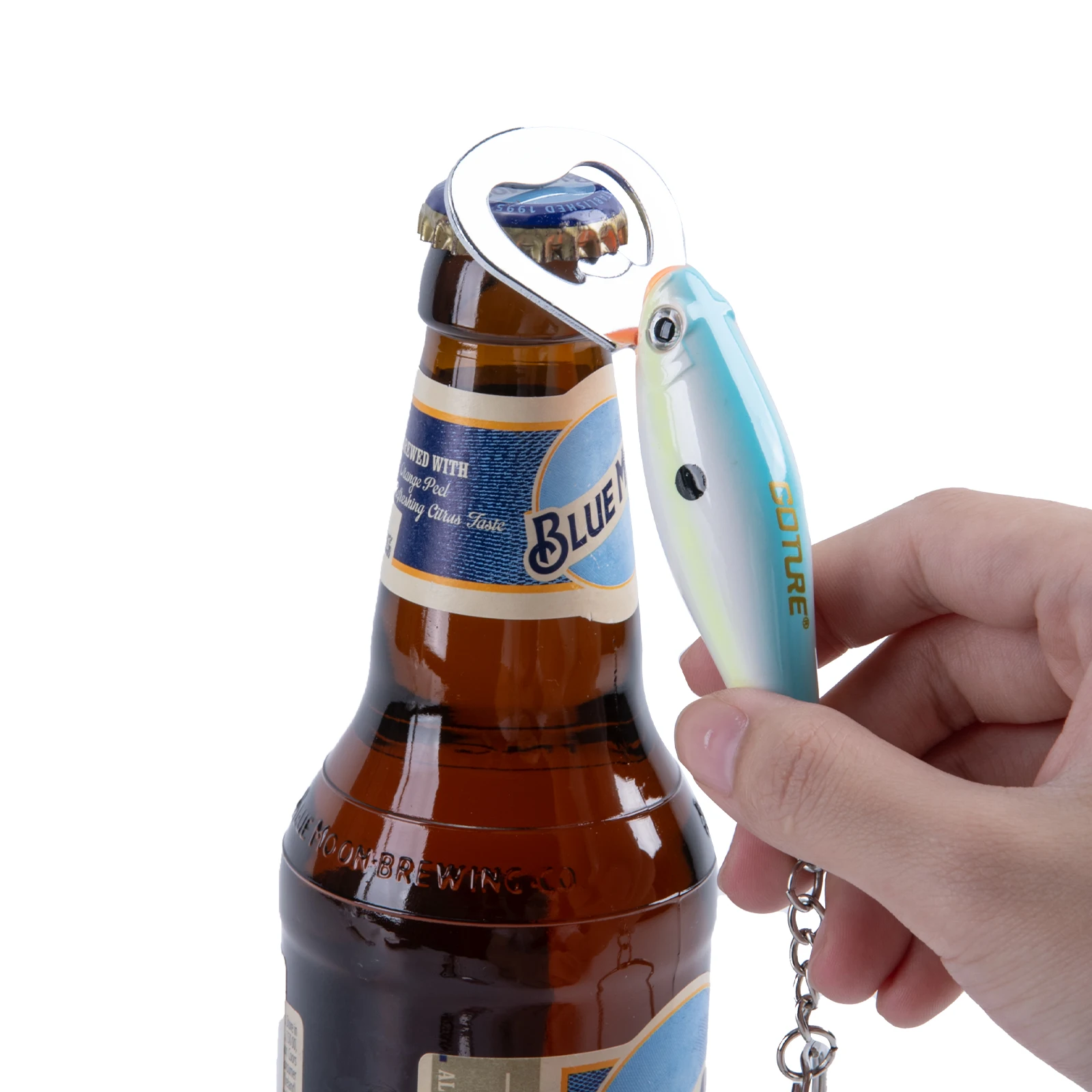 Goture 1pcs Fishing Lure Bottle Opener Stainless Steel Fish Pattern Fishing Accessory  for Beer Dining Bar Gadgets Kitchen Tool