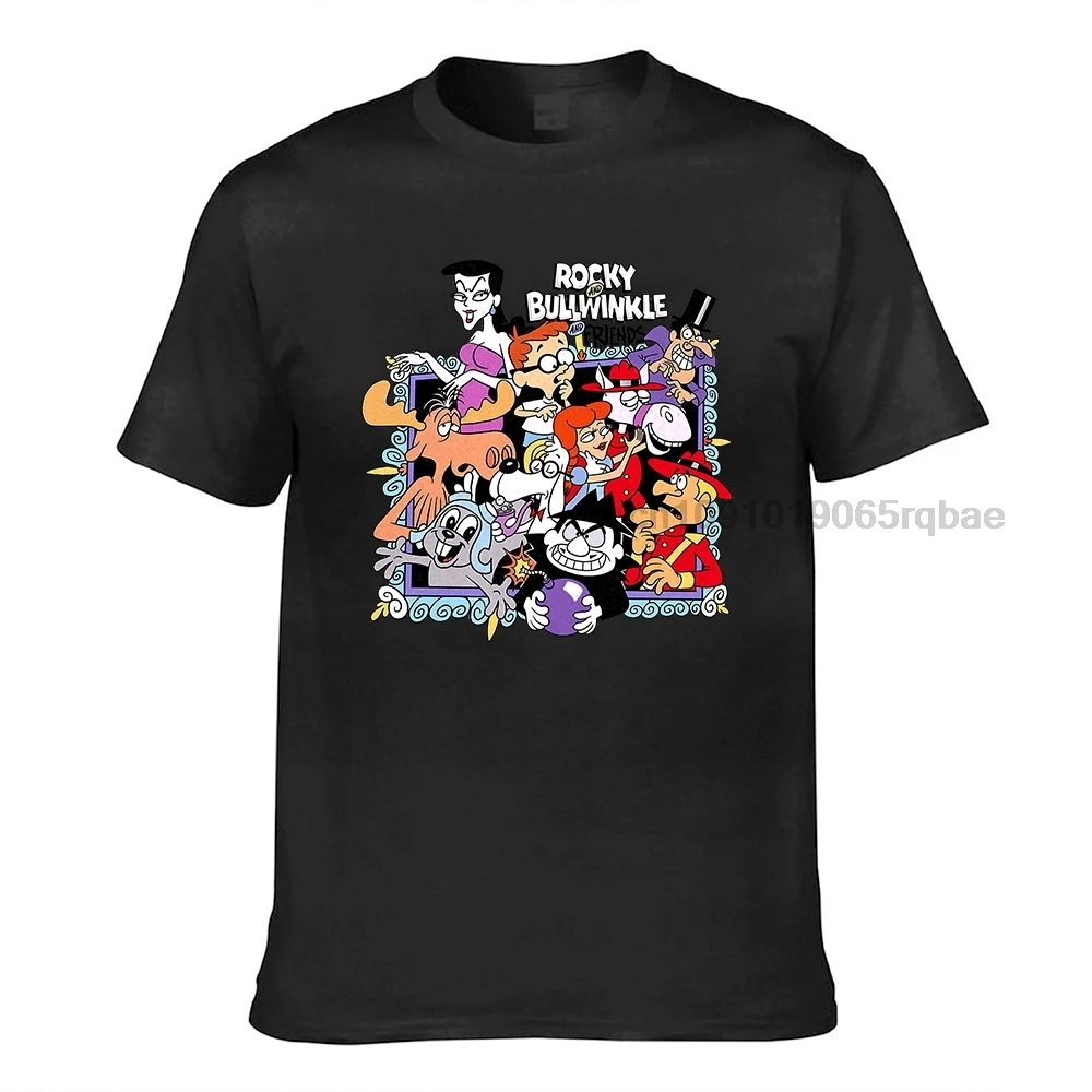 Rocky & Bullwinkle Rocky And Friend T-Shirt For Men Women All SIze S-5XL 100% cotton Men t shirt Women's tee