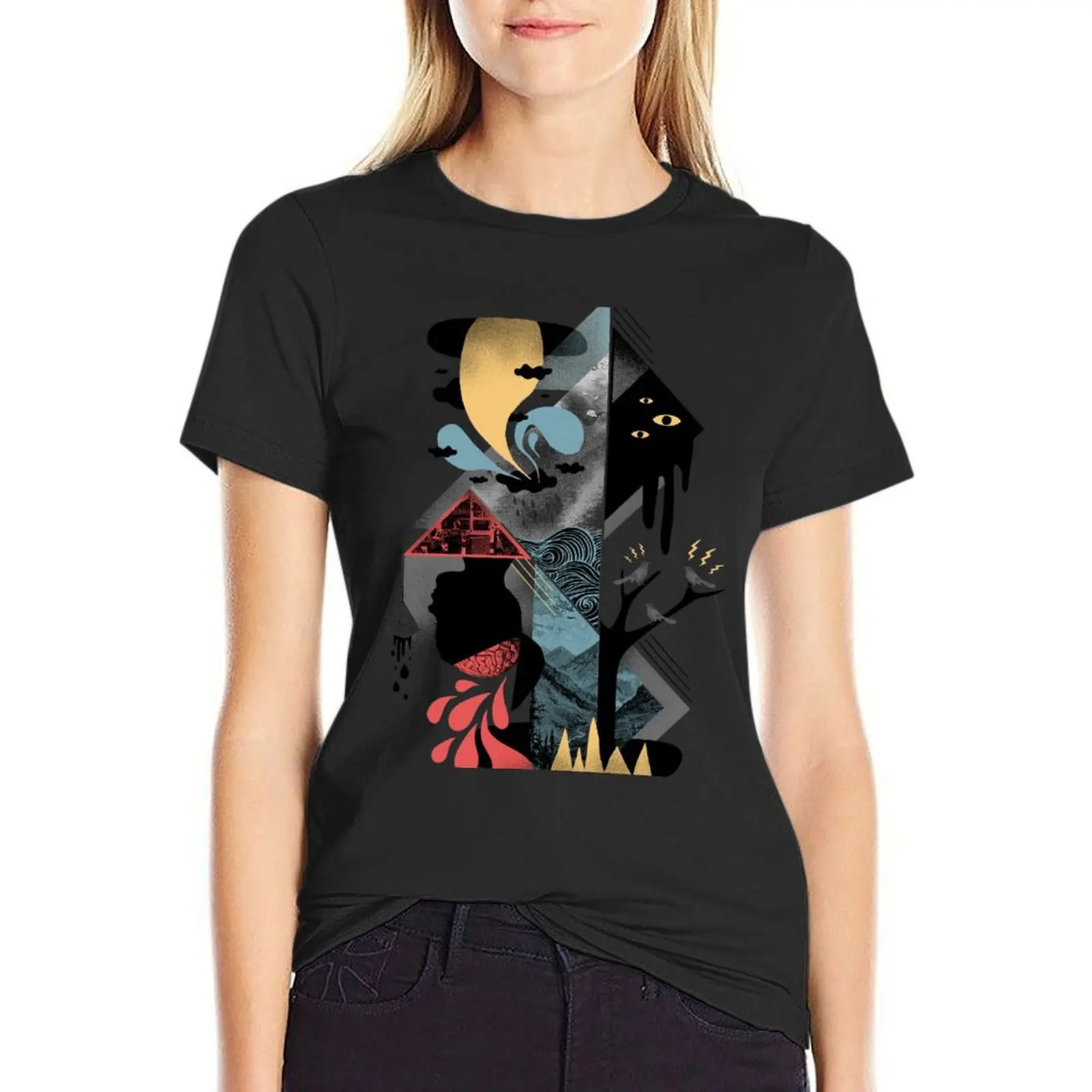 Shapes and Nightmares T-Shirt cute tops funny aesthetic clothes new edition t shirts for Women