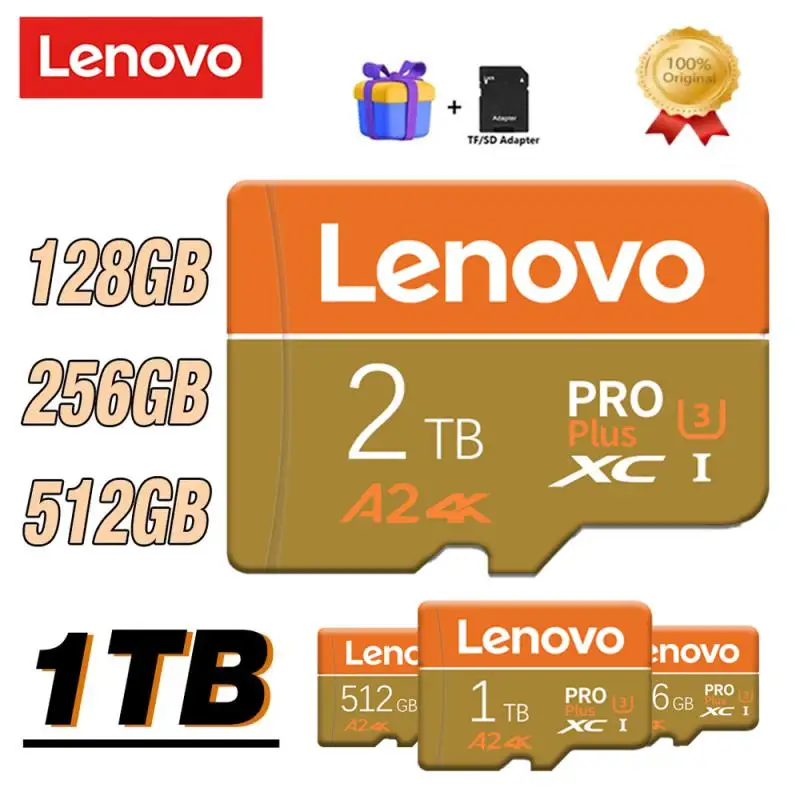 Lenovo 2TB SD Memory Card 1TB 512GB SD Card 128GB Ultra-fast Transfer Micro TF SD Card 256GB Cartao De Memoria For Phone PC