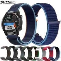 20mm 22mm Soft Nylon Loop For TicWatch Pro 3 Ultra GPS/LTE E3 E2 S2 Sport Bracelet Wristband For TicWatch Pro/GTX/GTW Watchband
