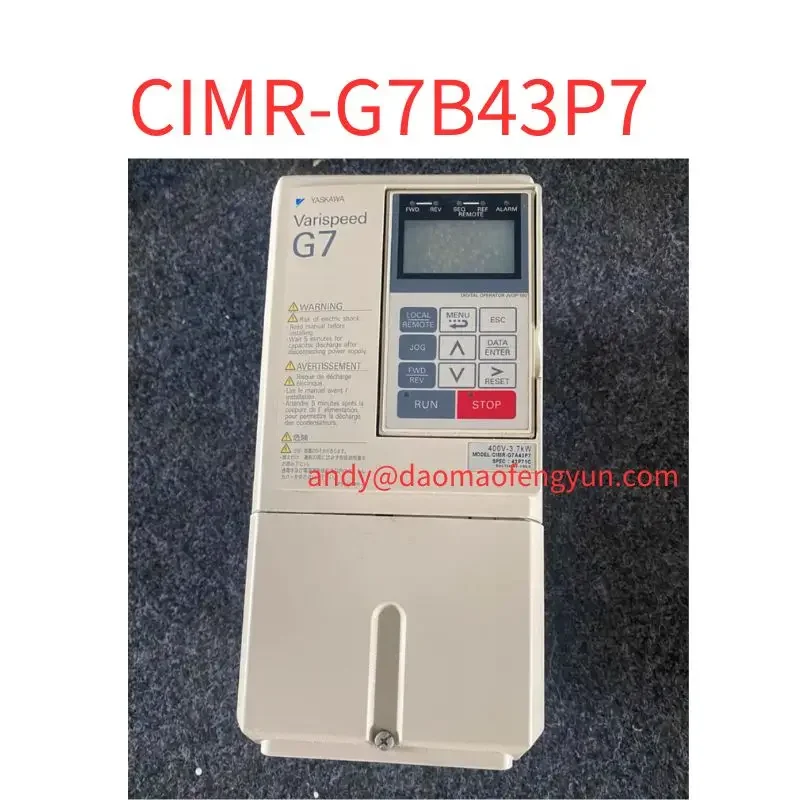 

Second-hand G7 frequency converter CIMR-G7A43P7 380V 3.7KW test OKTest and deliver