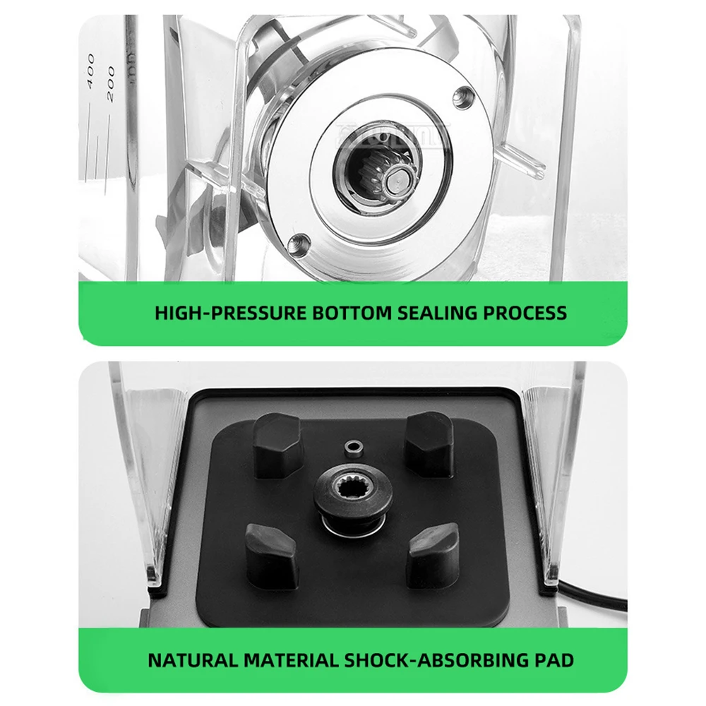 Máquina de hielo de arena comercial de 1,8 l, exprimidor totalmente automático de bajo ruido y alta potencia con cubierta para uso comercial