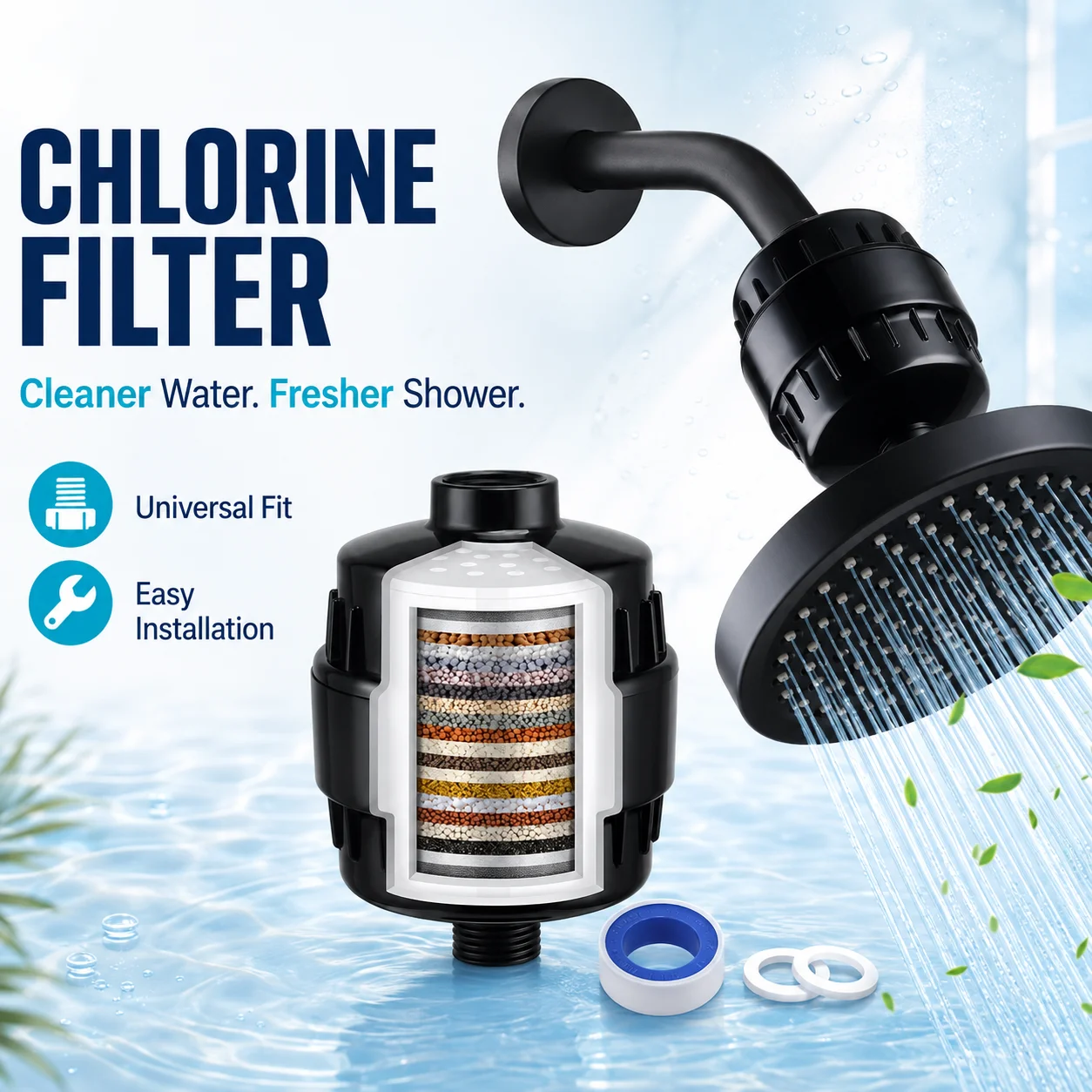 15/20 Stages High Output Shower Water Filter Removes Chlorine Fluoride Heavy Metals Filter Softens High Quality Shower Head image 3