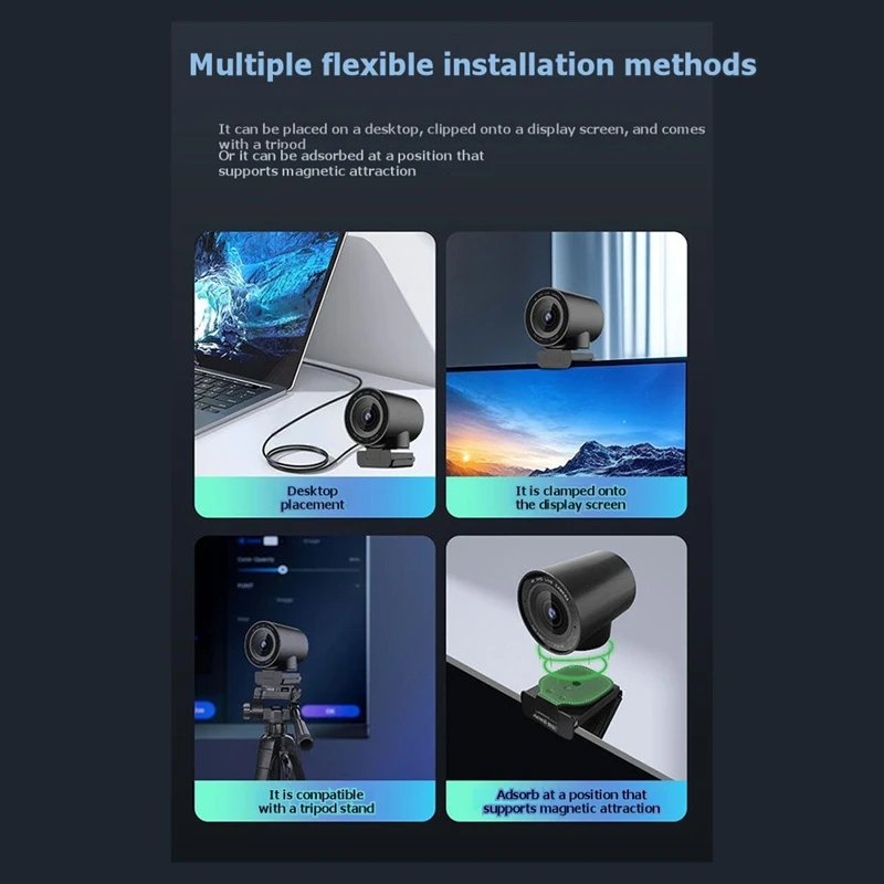 

4K Webcam NX6S Smart Cam 2160x3840 USB Camera for Computer/Laptop TOF Autofocus Sensor 60FPS@1080P Web Camera [To&On-e]