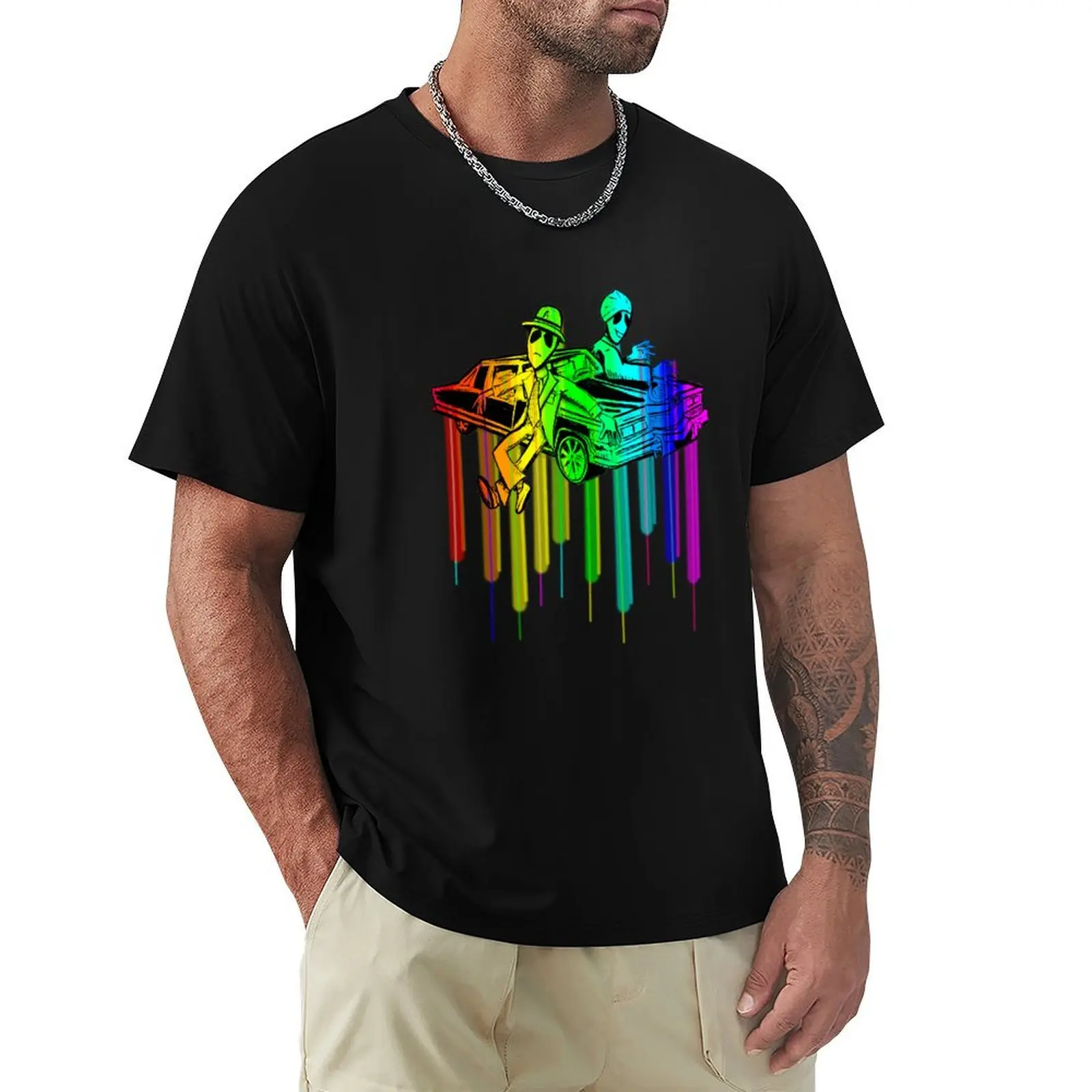 Two Dope Aliens in a Caddy T-Shirt Soft Basic Cotton Short Sleeve Tee