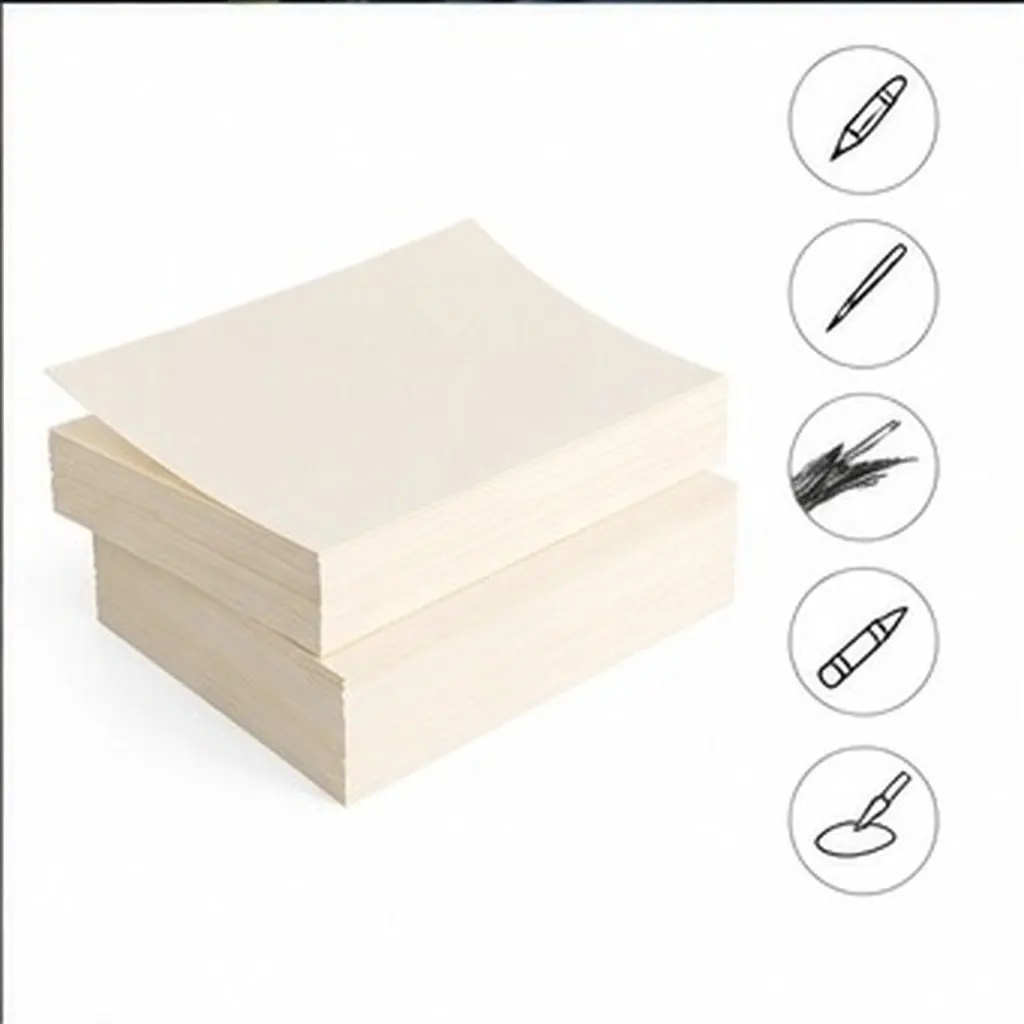 40Sheets Drawing Paper Slightly Yellow Recycled Art Sketch Paper Smooth Surface for Pencils Pens Ink Crayons Pastels Watercolor