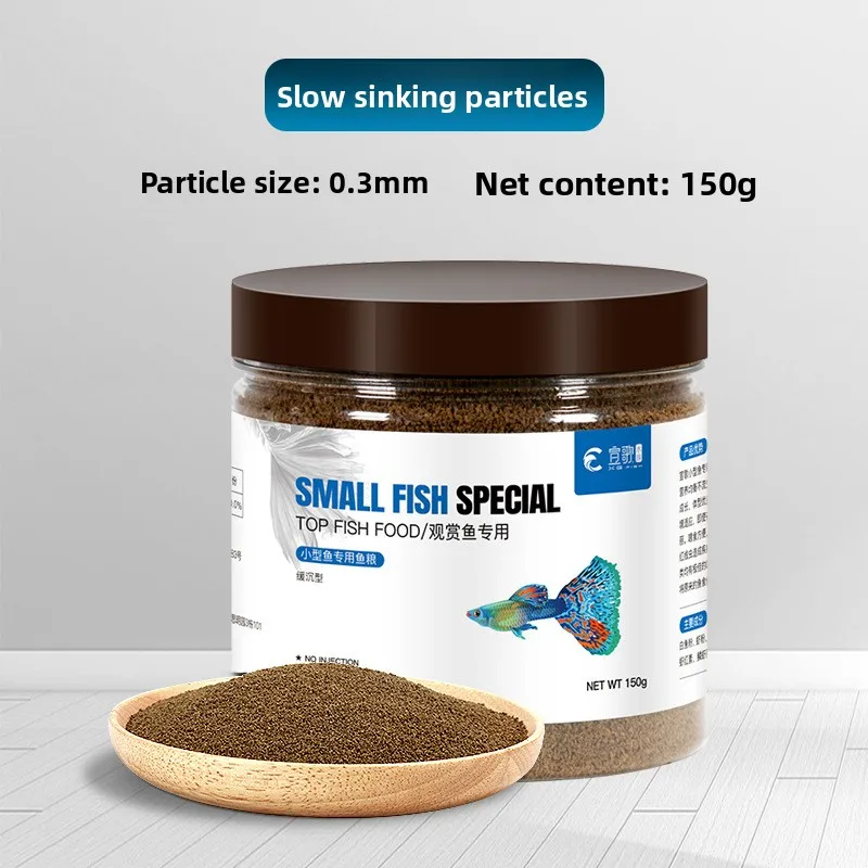Fotografia 4: Xuange Premium Nano Fish Food Proteína de inseto enrugadas com espirulina para bocas delicadas adequadas para Celestial Pearl Danio