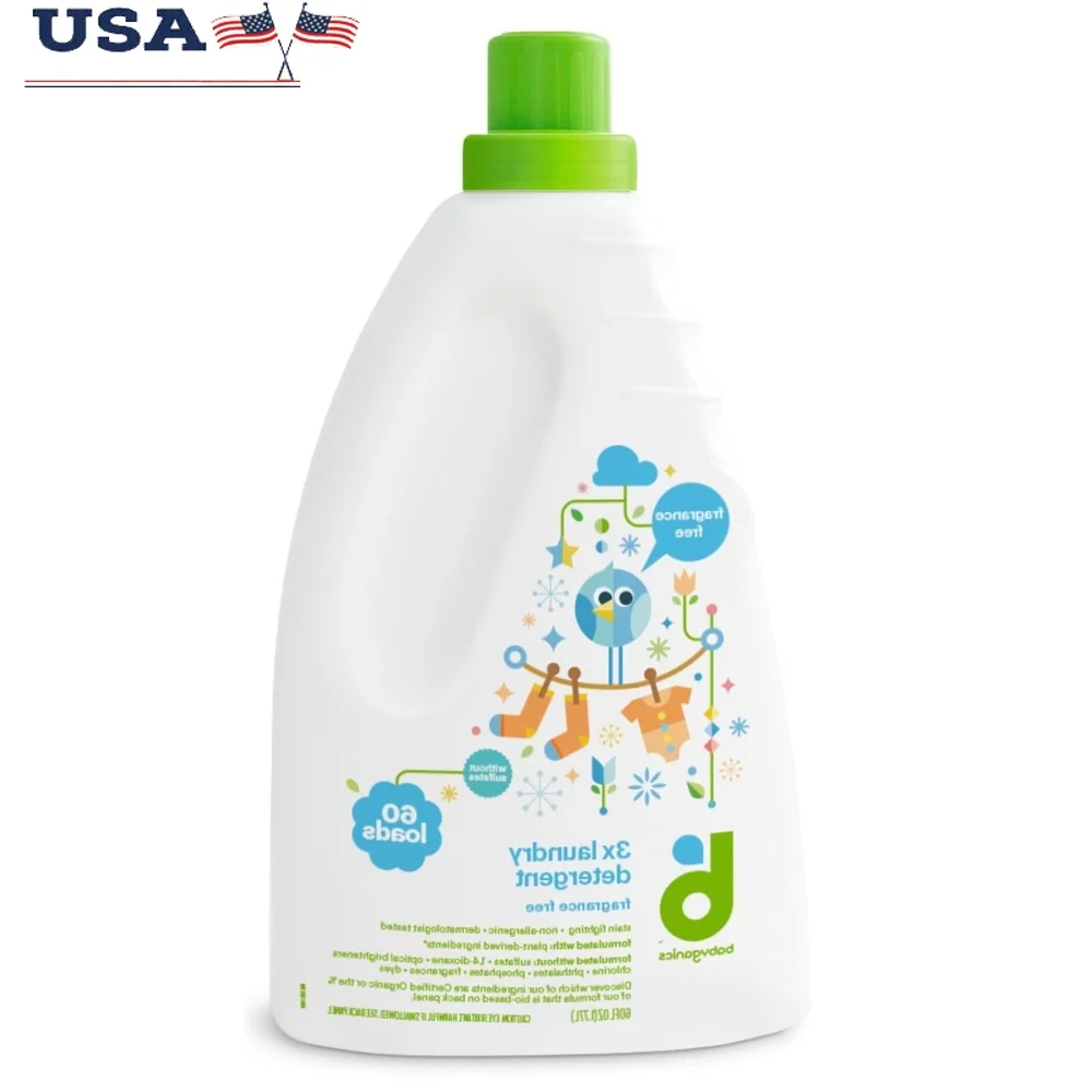 

Fragrance Free Laundry Detergent Plant Based Triple Concentrated Stain Remover Safe Cloth Diapers Non Allergenic HE Compatible