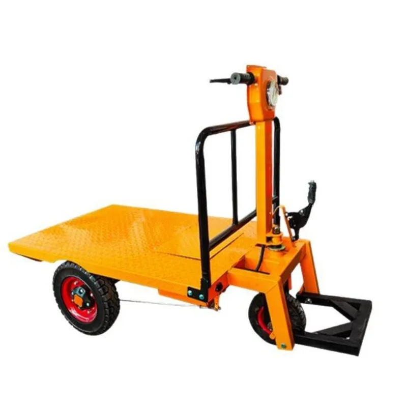 Stationary flatbed truck Solid wheels Strong power Auxiliary wheels Anti-rollover truck