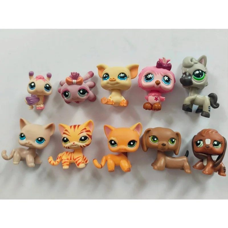 

10pcs/lot Mini Pet Shop toy LPS Horse Bee Spider Figure for kid 01