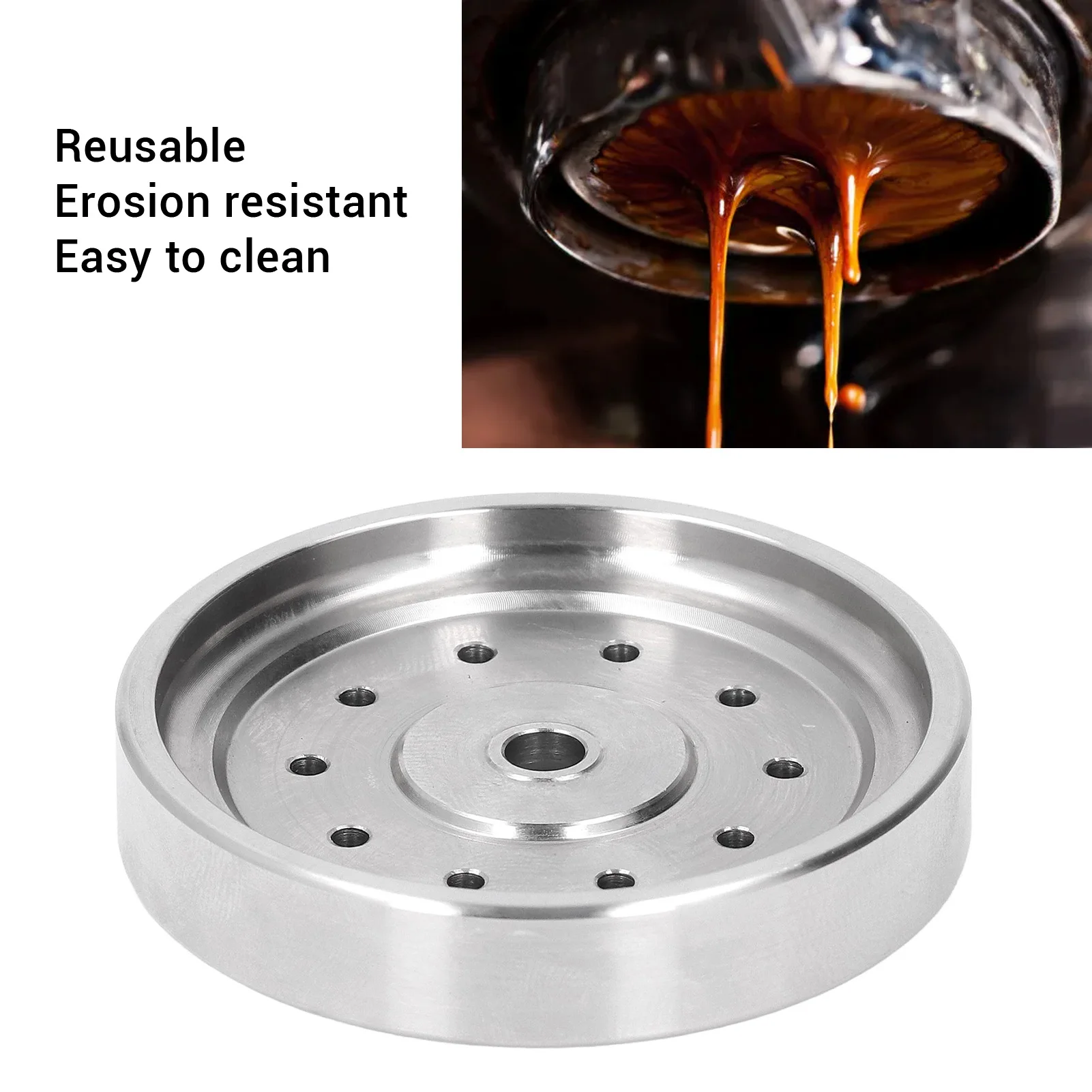 Coffee Machine Inner Shower Screen Holder 304 Stainless Steel Shower Dispersion Screen Replacement for 9 Series Coffee Machine A