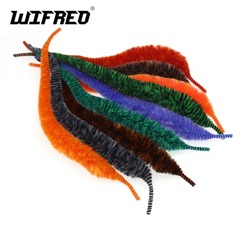 9PCS/10PCS Bicolor Magnum Dragon Tail Wiggle Tails Pike Saltwater Streamer Steel Head Fly Tying Material Double Color Size L