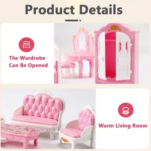 Kawaii Pink Miniature Dolhinhase for kids, furniture accessory, toys, kitchen, cooking things for girls, gifts, 10 items per lot, beautiful, hot sale 12 Main Sales Toys Children's Girl - №10