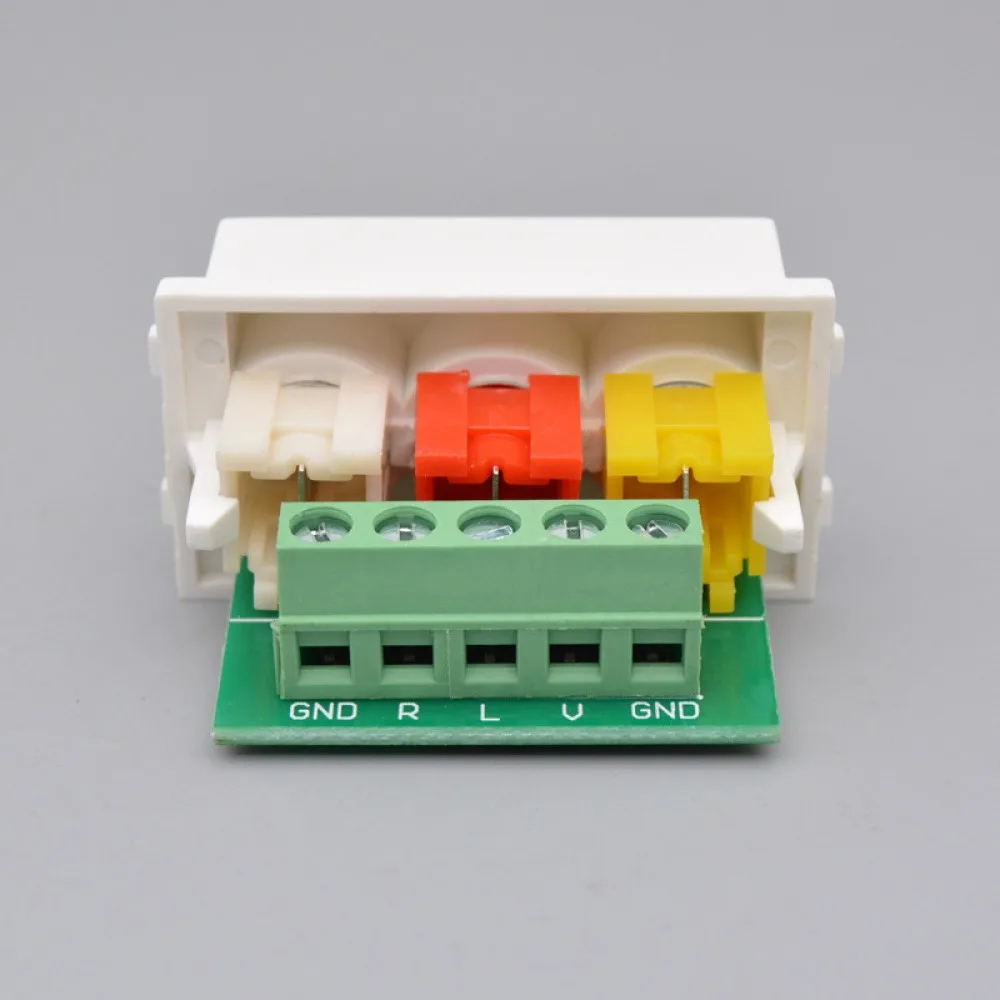 128 Type AV Audio Video Socket Module No Welding Screw Pressing Line Used for Audio and Video Signal Transmission