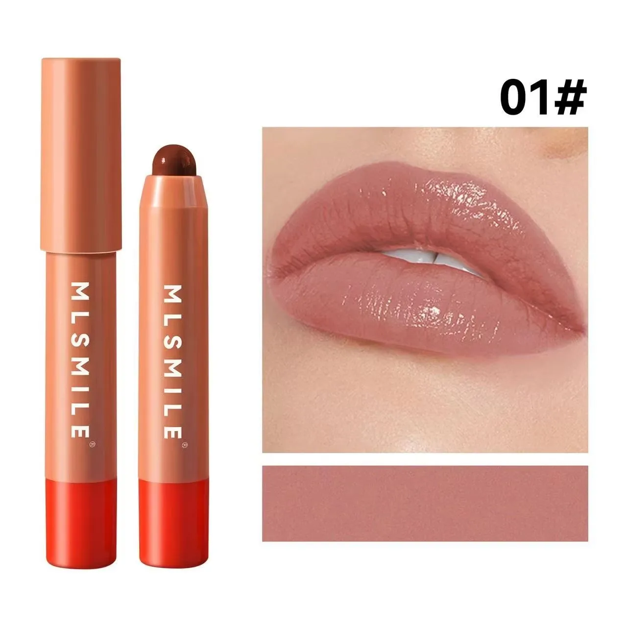 6-kleuren waterdichte lippenstiftpotlood voedend glad langdurige lipliner non-stick cup lipgloss lip make-up cosmetisch.