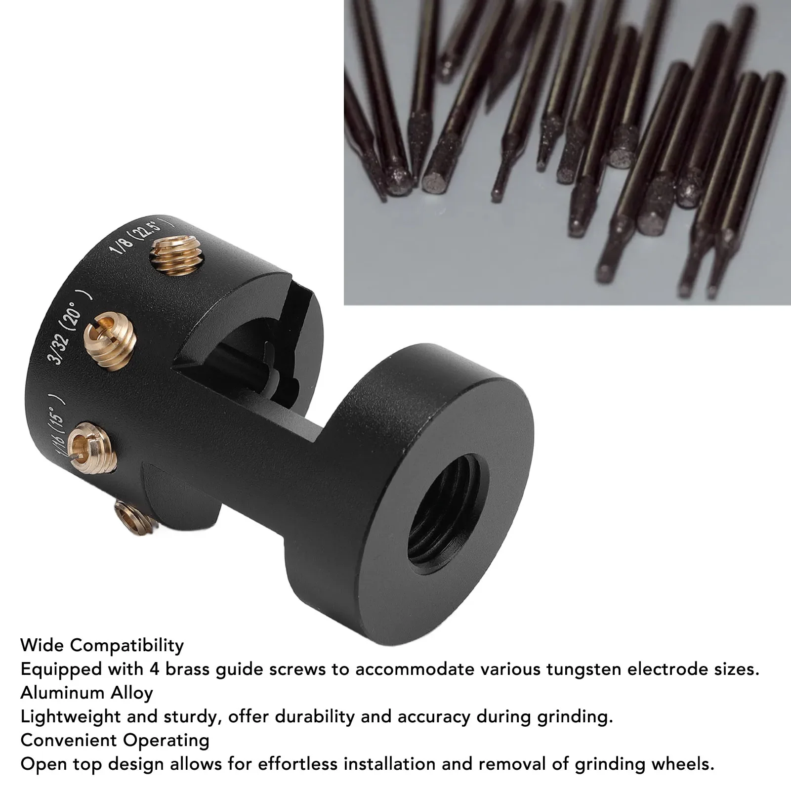 TIG Tungsten Sharpener Head Tool Convenient Operating Lightweight TIG Welding Tungsten Sharpener Head for Precise TIG Welding