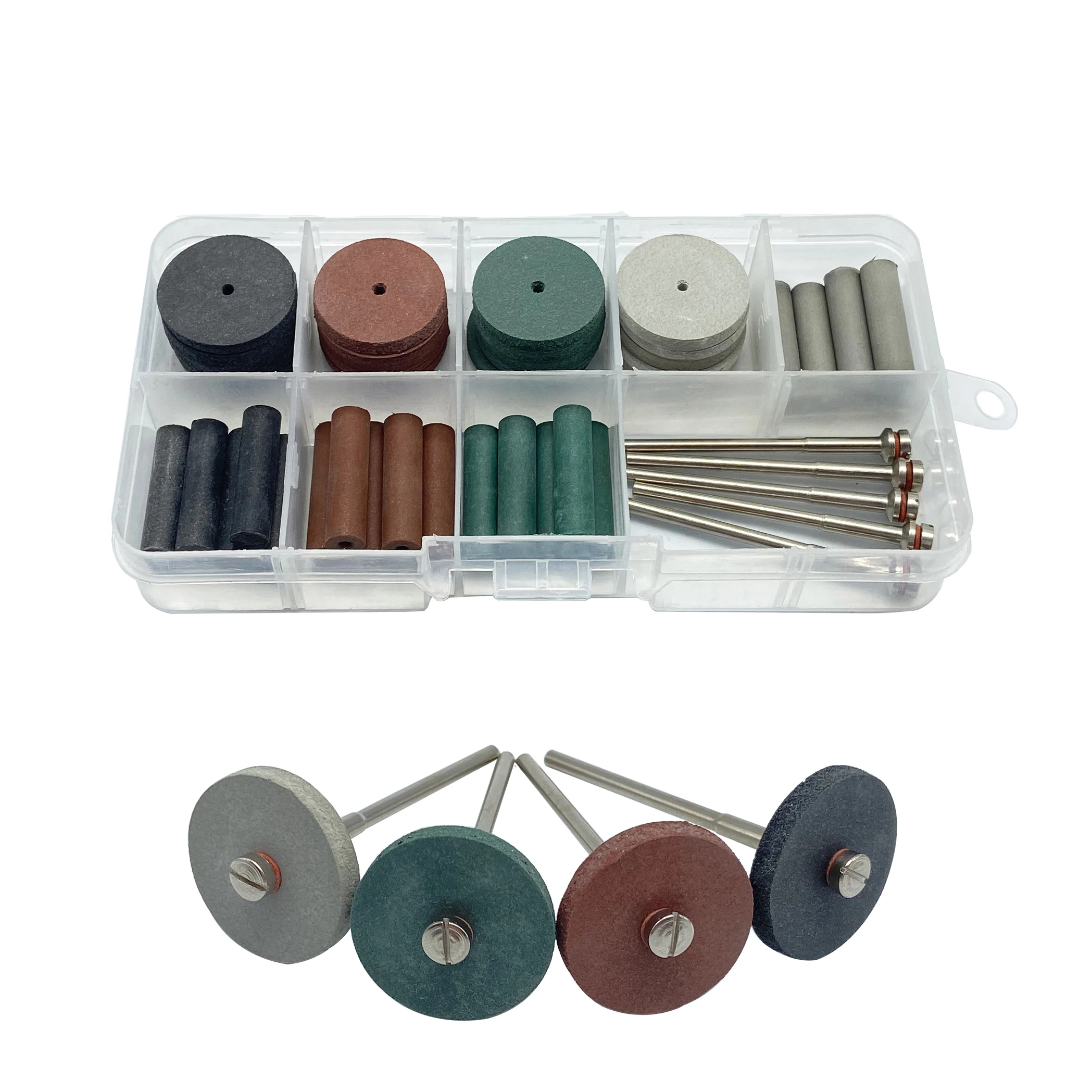 Dental Polishing Wheel Kits Round Silicone Rubber Grinding Polishing Disc Teeth Polisher Low-Speed Teeth Whitening Materials