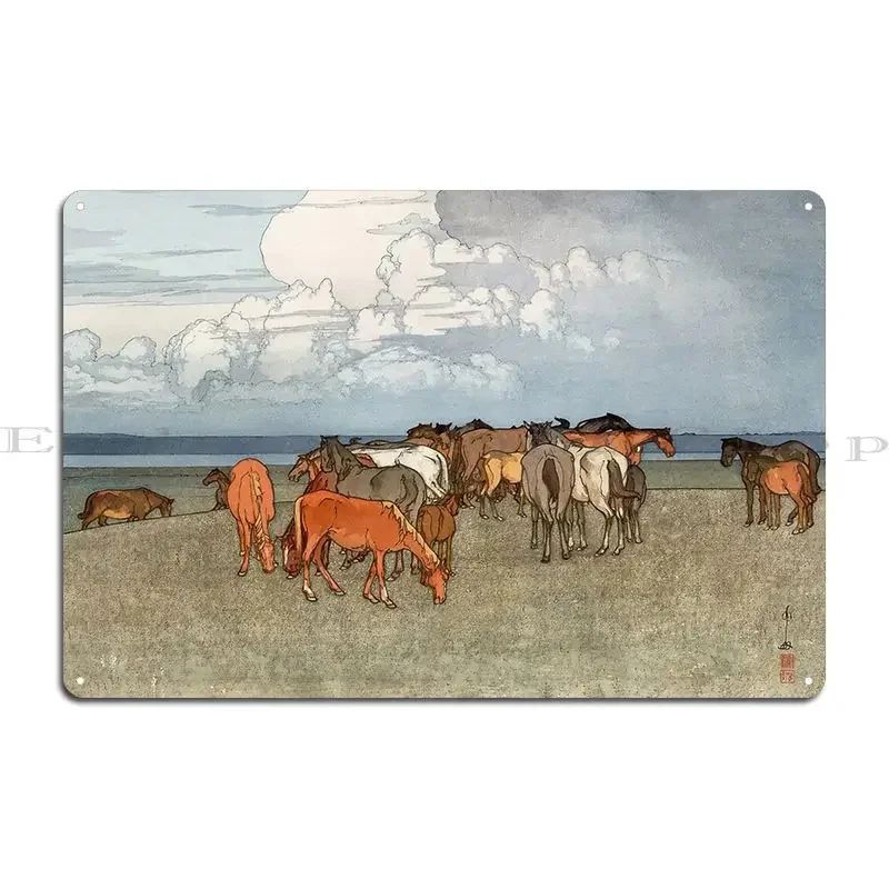 Hiroshi Yoshida Metal Plaque Poster Cinema Wall Plaque Garage Create Party Tin Sign Poster